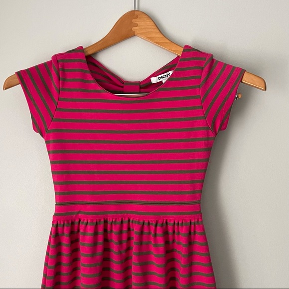 Girls DKNY Striped Dress Size M - Picture 2 of 7